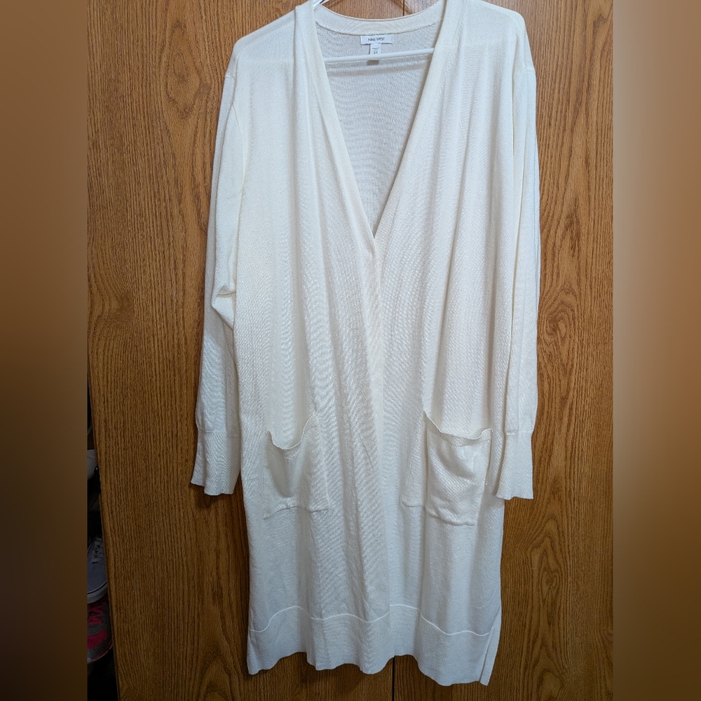 Nine West Women's Plus Ivory Knit Top